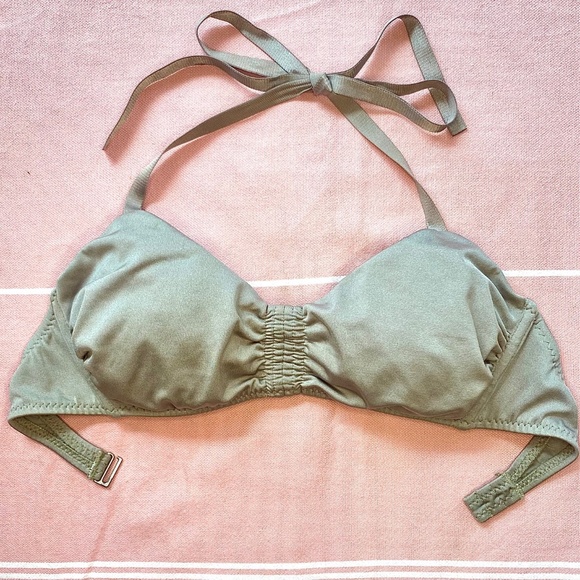 **SALE**  MALIA MILLS  Bikini - 32 D/DD  Bottoms XS-S Shimmery Champagne Silver - Picture 5 of 12